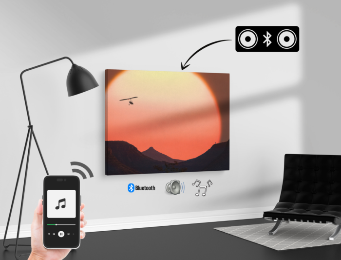 מערכת סטריאו Bluetooth מעוצבת בתמונת קנבס 🖼️ דגם 4VHDSPBME9