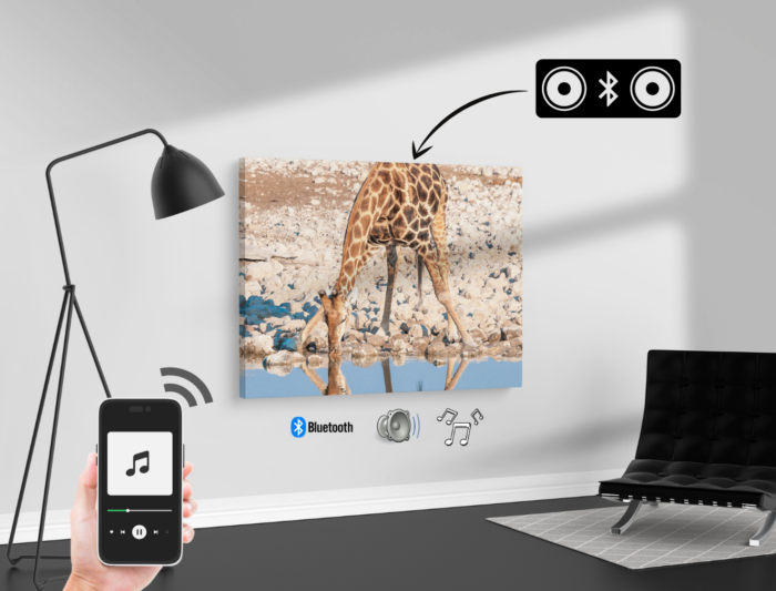 מערכת סטריאו Bluetooth מעוצבת בתמונת קנבס 🖼️ דגם BN9GJYH2C